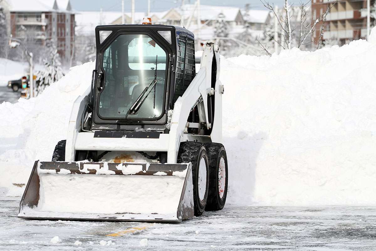 Skid steer snow removal